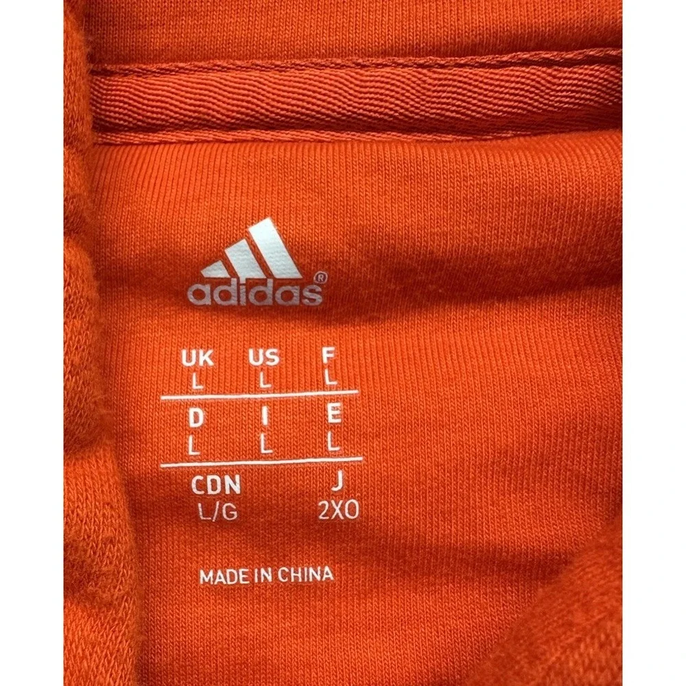 Adidas Performance OUTDOOR Pullover  Training Sweatshirt Mens Large‎ Orange Logo